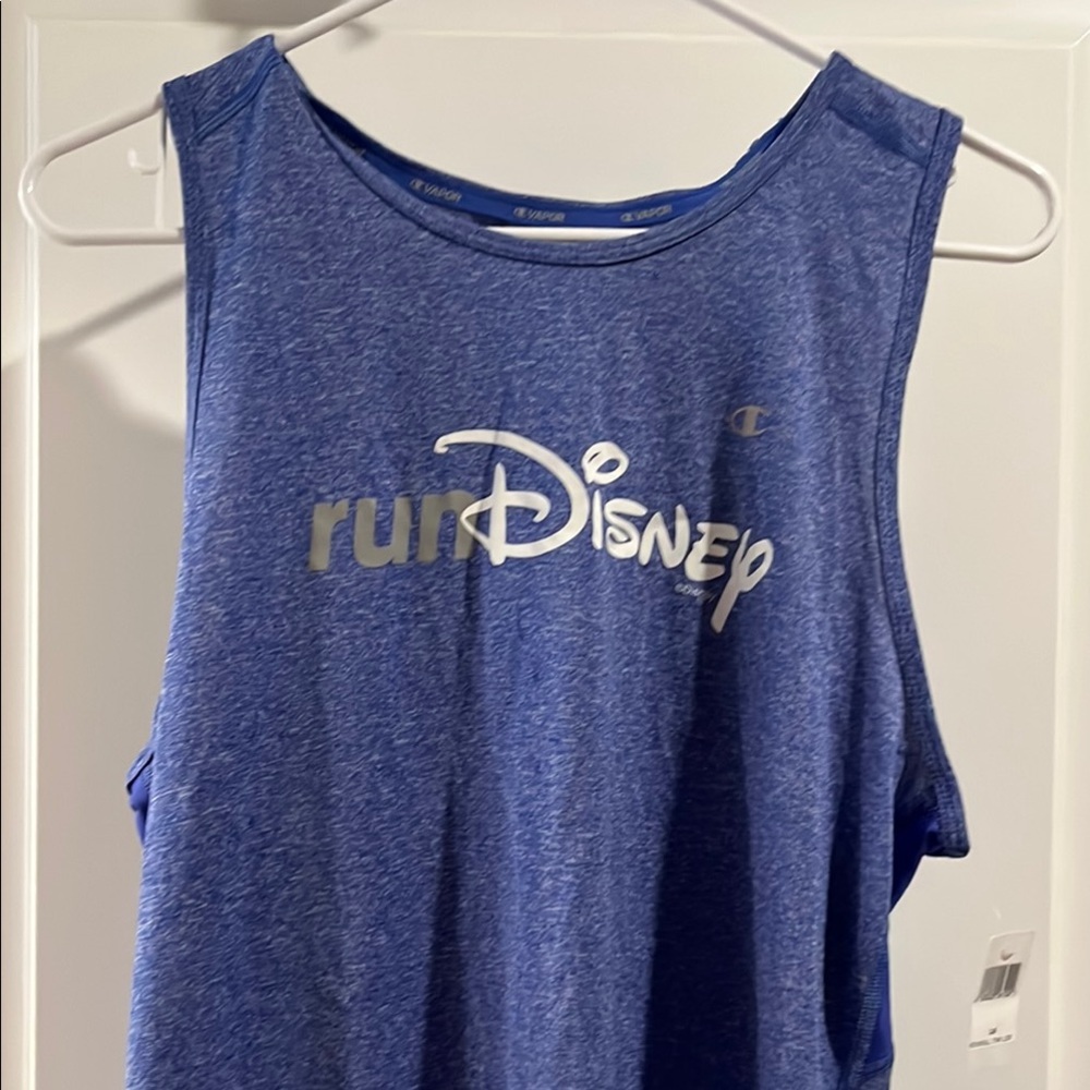 Champion Blue Run Disney Tank Top size L NWT